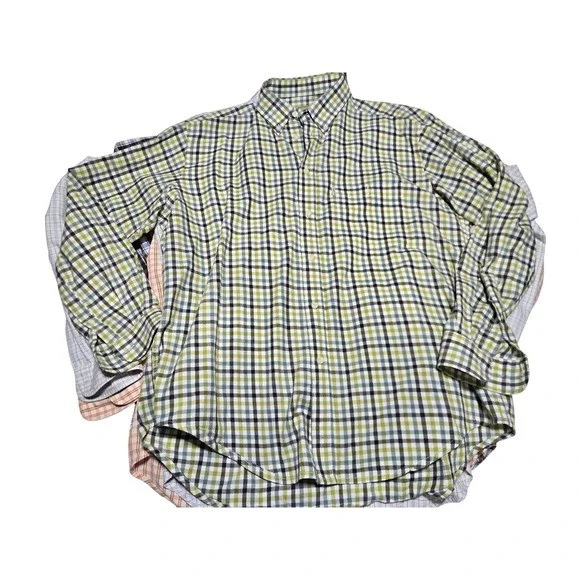 Beretta Plaid Button Up Shirts Men's XL Lot of 5‎ Cotton